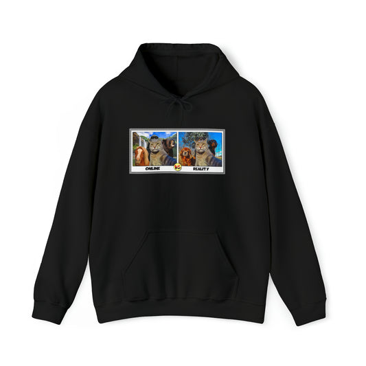 Manny The Selfie Cat Online vs Reality Hoodie
