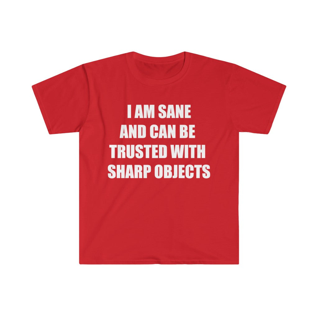 I am sane and can be trusted with sharp objects T - Sexyberry