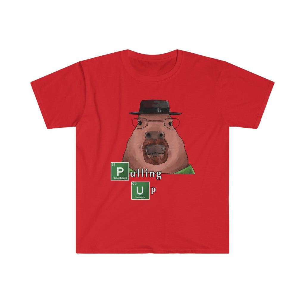 "Pulling Up" Capybara Tee - Sexyberry