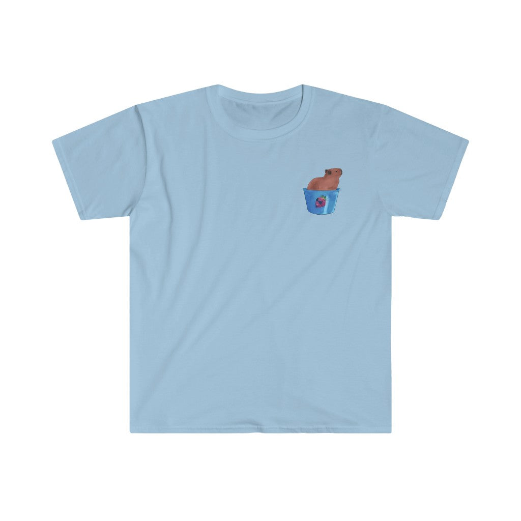 Capybara In A Bucket Tee - Sexyberry