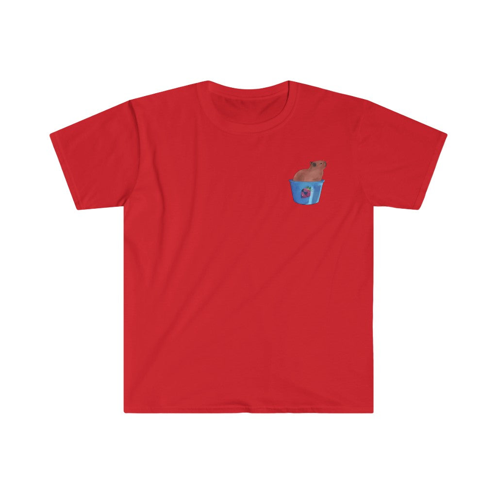 Capybara In A Bucket Tee - Sexyberry