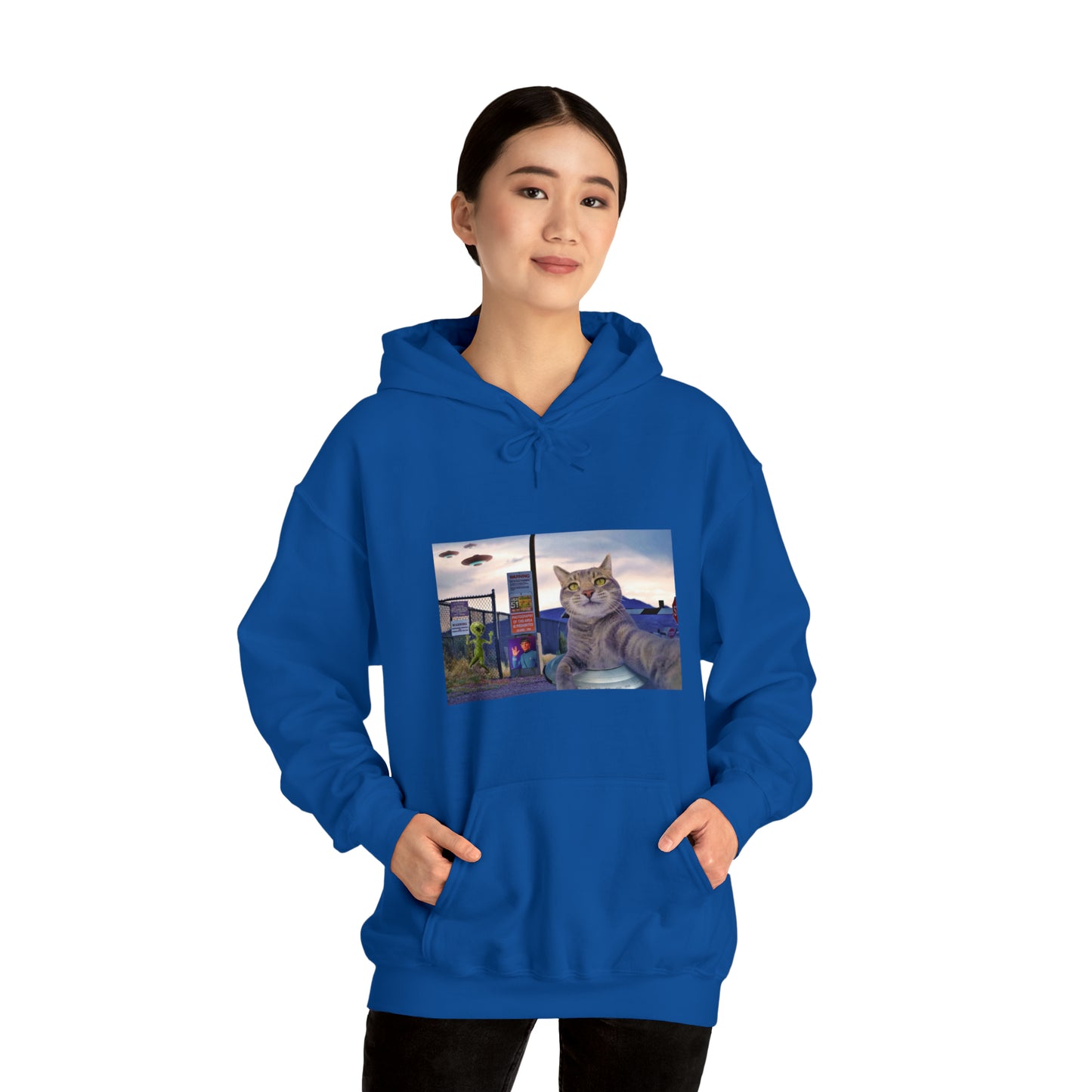 Manny the Selfie Cat Alien Hoodie