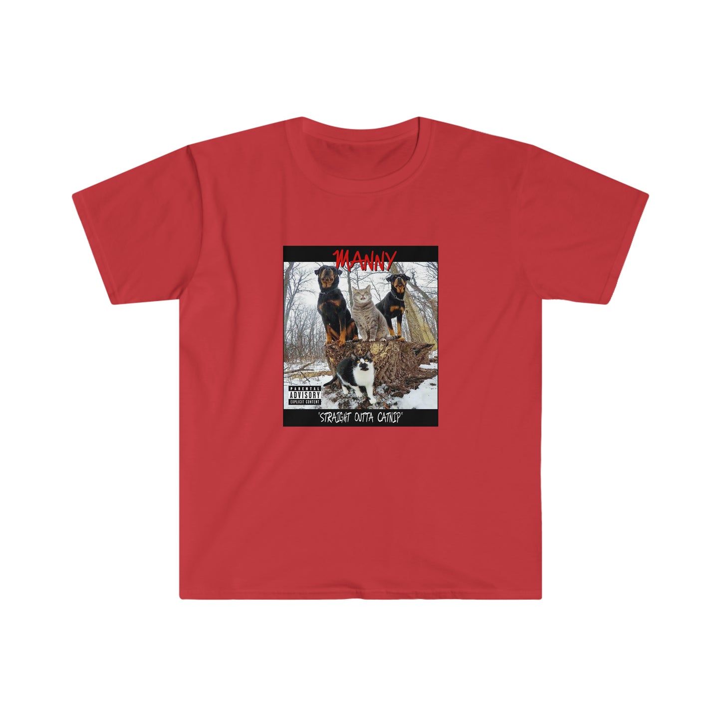 Manny the Selfie cat Album Cover Tshirt