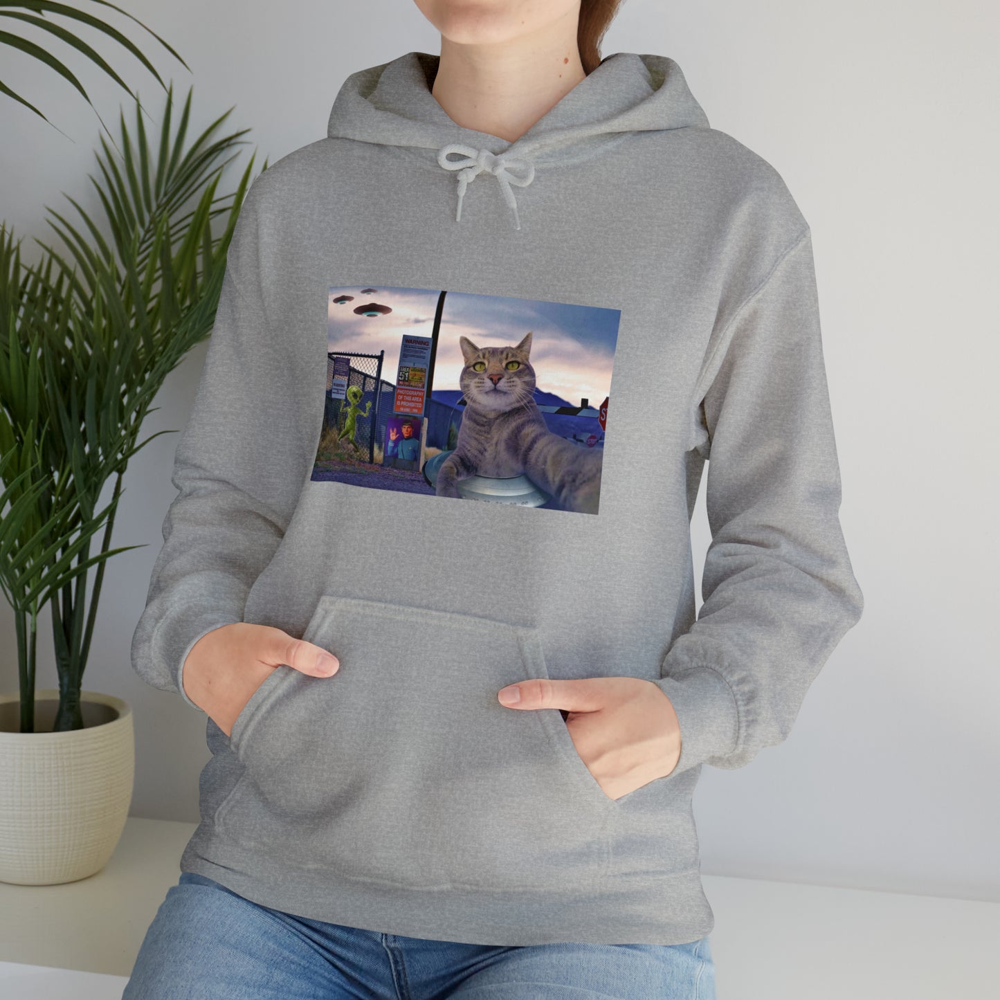 Manny the Selfie Cat Alien Hoodie