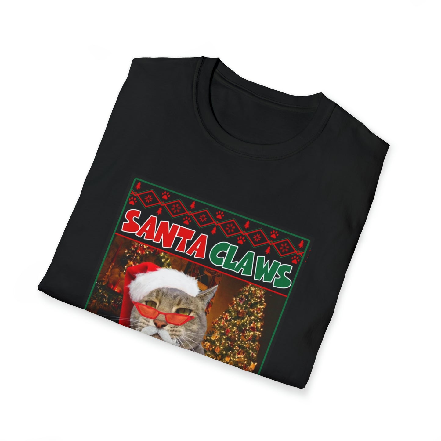 Santa Claws Manny The Selfie Cat Tshirt