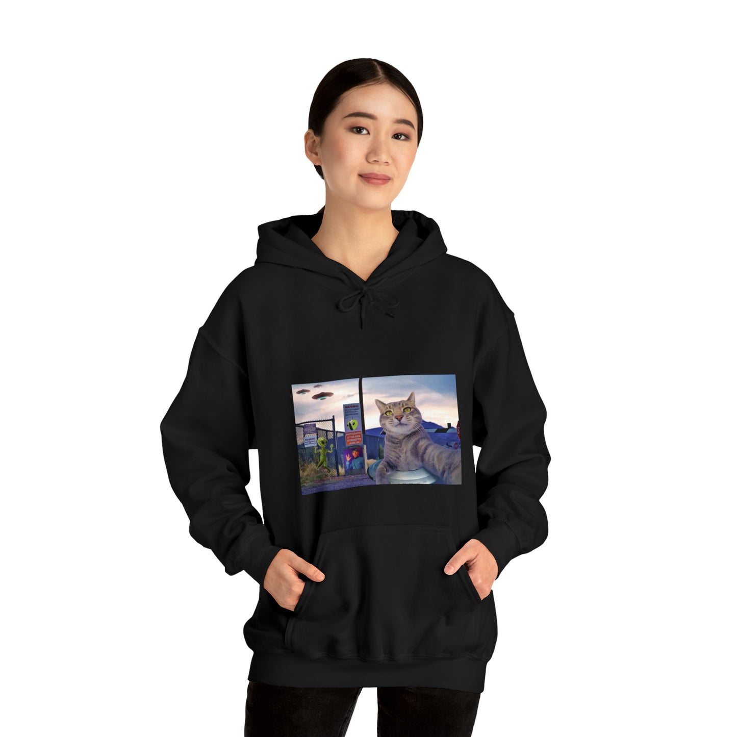 Manny the Selfie Cat Alien Hoodie