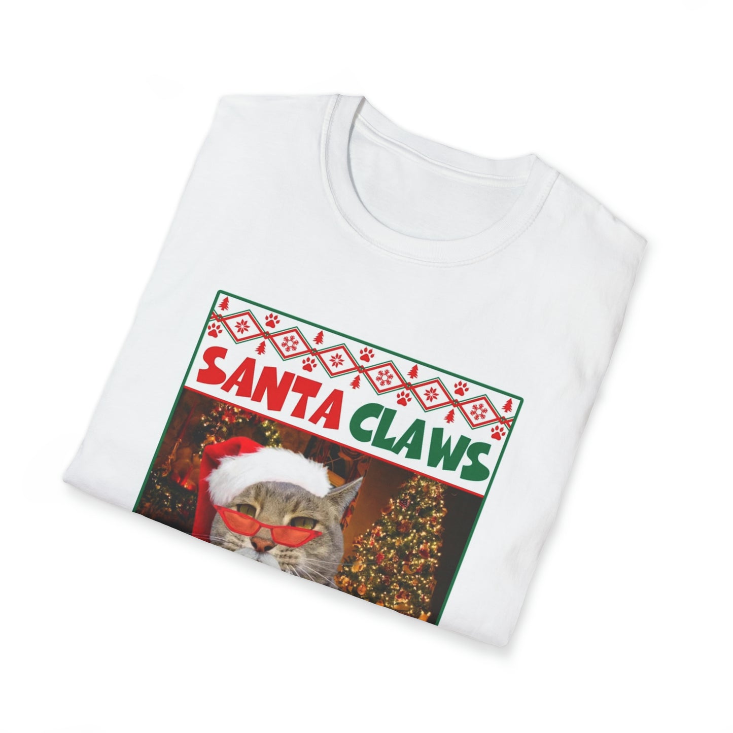 Santa Claws Manny The Selfie Cat Tshirt