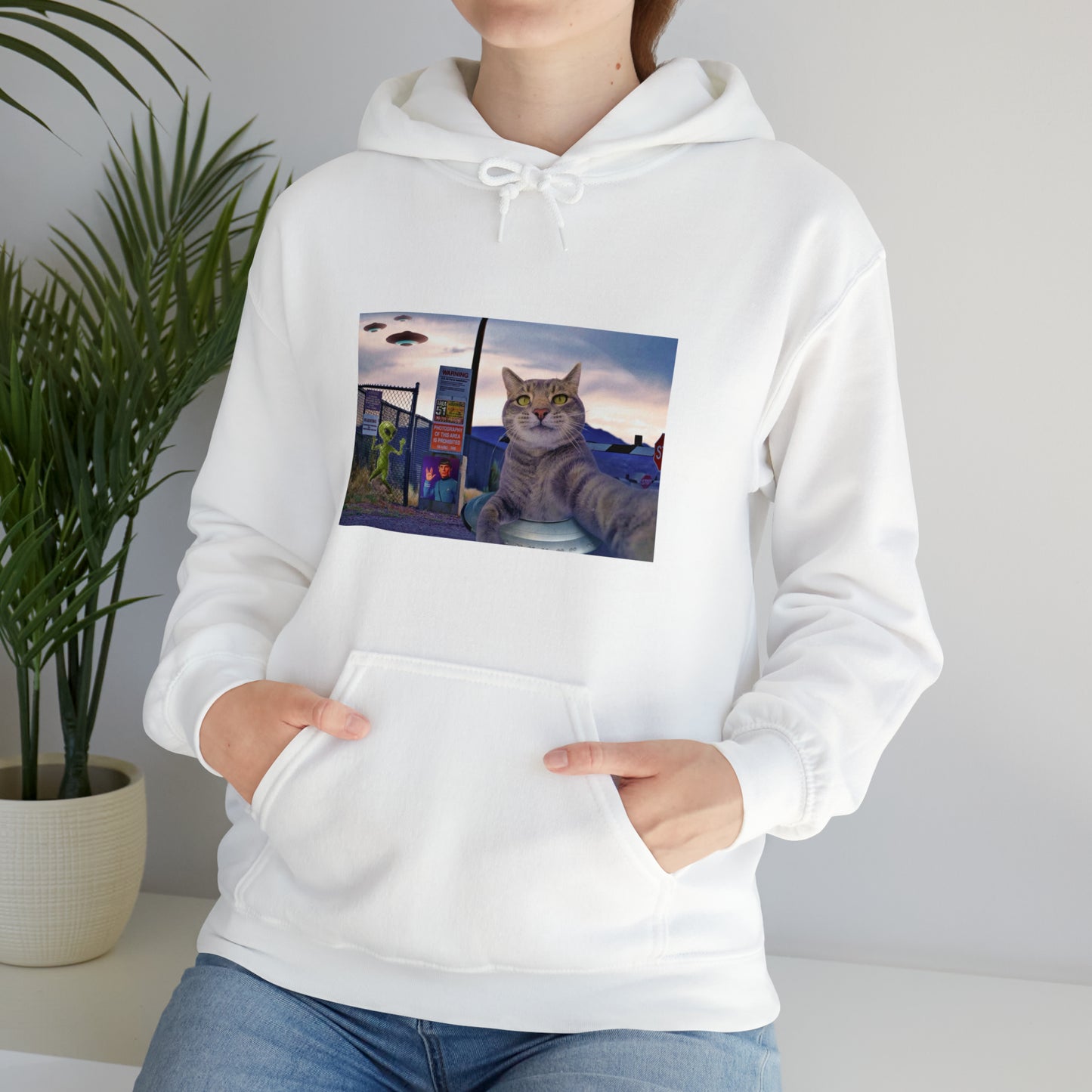 Manny the Selfie Cat Alien Hoodie