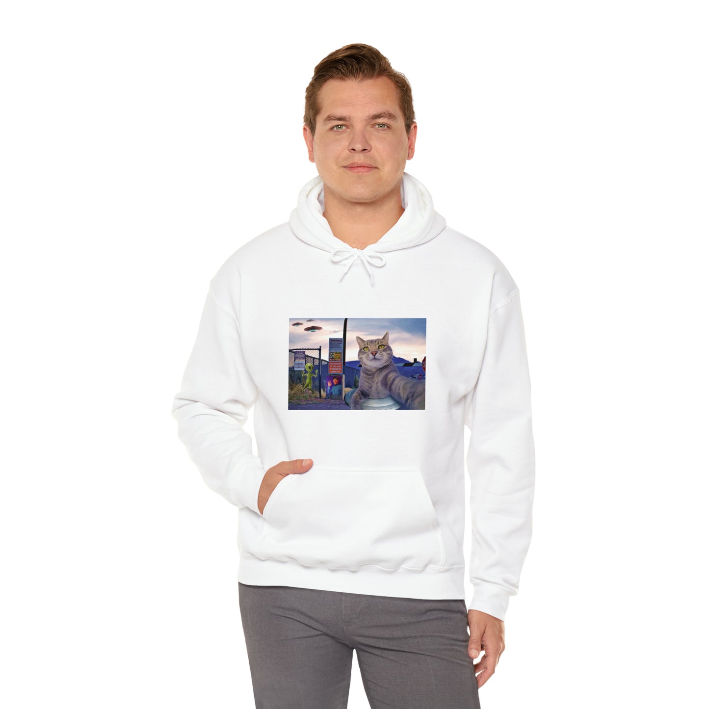 Manny the Selfie Cat Alien Hoodie