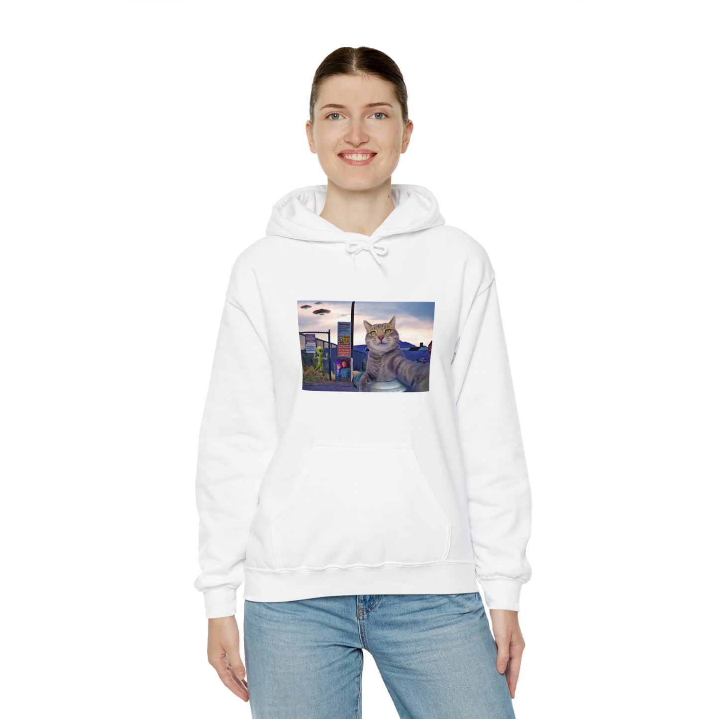 Manny the Selfie Cat Alien Hoodie