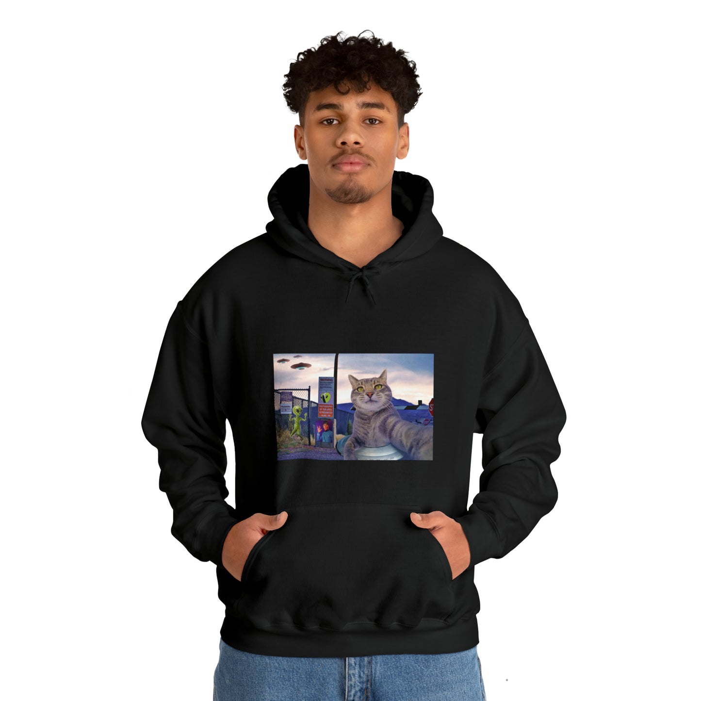 Manny the Selfie Cat Alien Hoodie