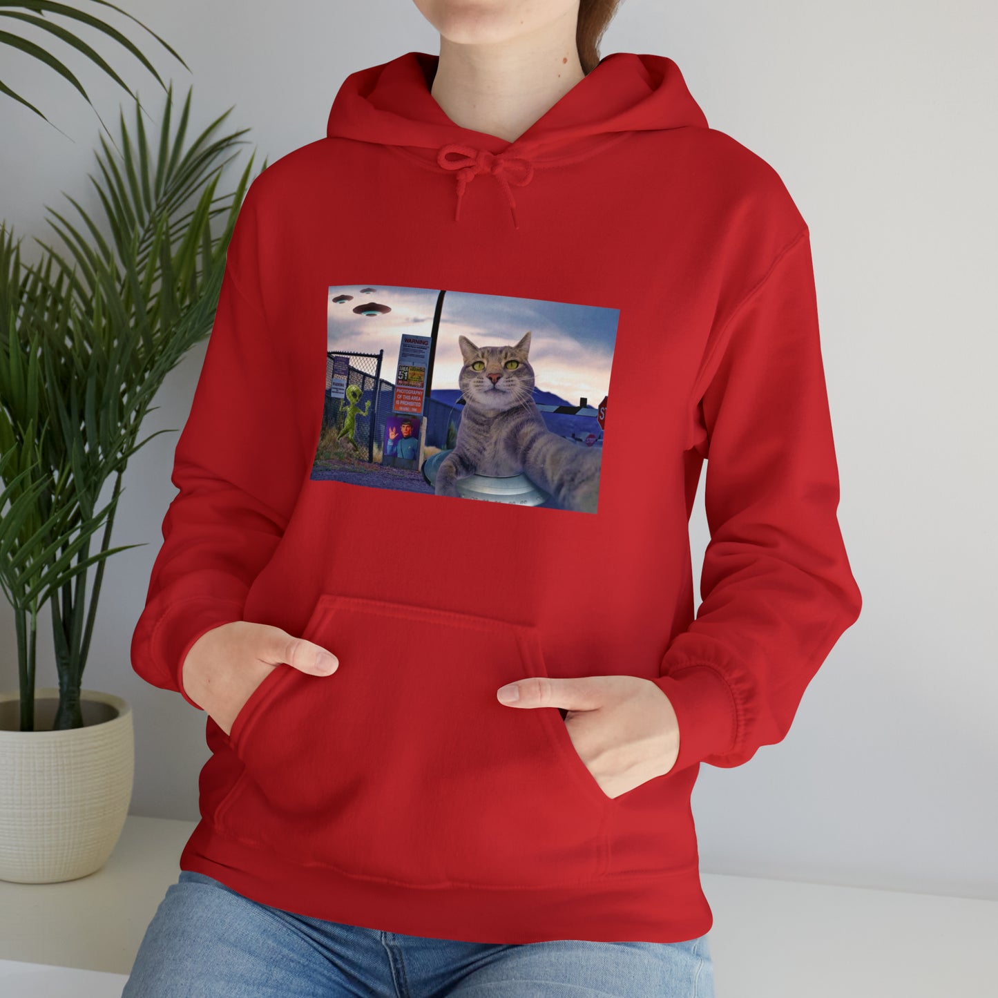 Manny the Selfie Cat Alien Hoodie